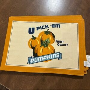 6 pumpkin/fall  placemats NWT